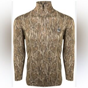 OL’ TOM Performance 1/4 Zip Long Sleeve Shirt – Mossy Oak Bottomland Size XL